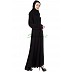 Classic Black full flare Abaya with belt